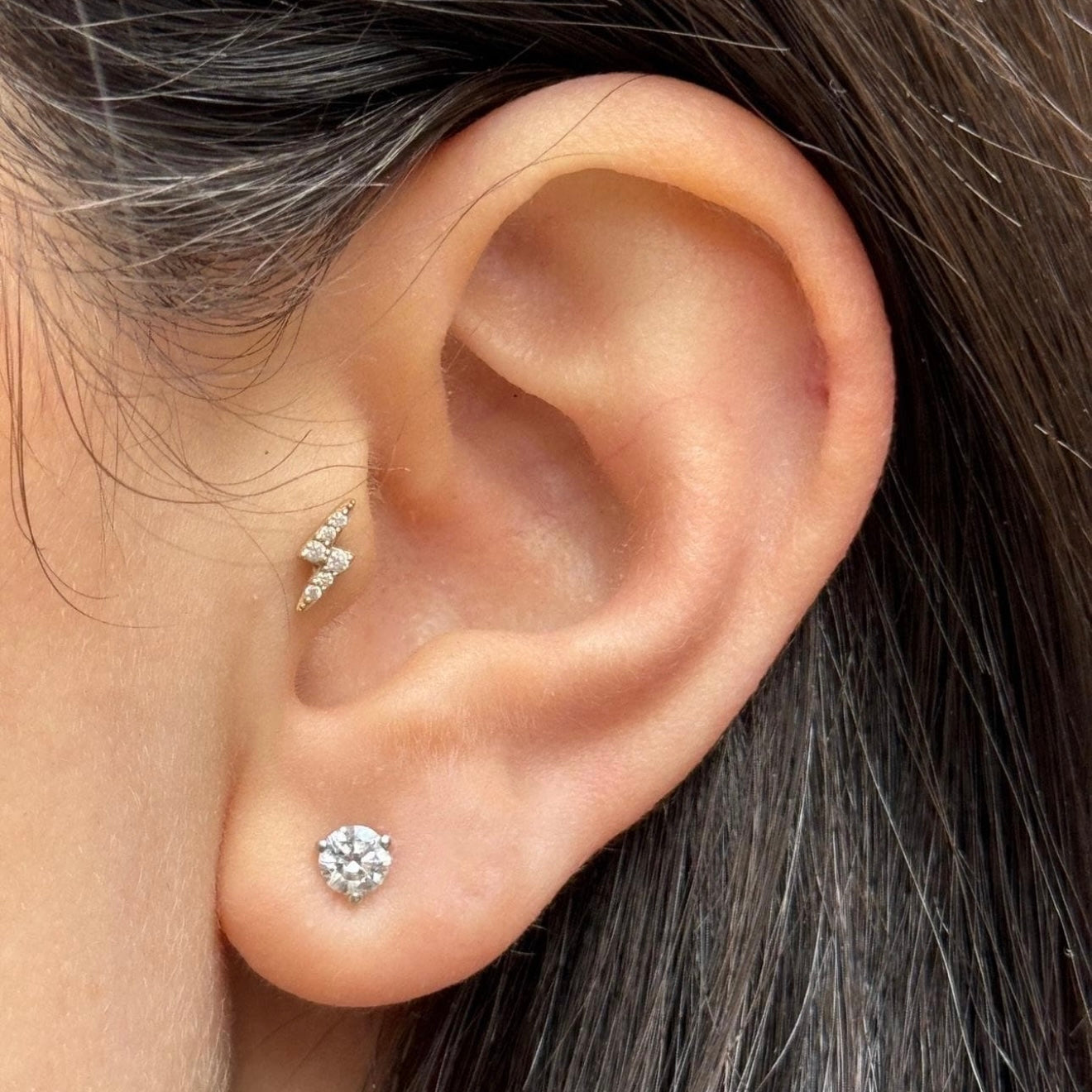 0.50 Ctw Round-Cut Solitaire Stud Earrings in 14K Gold