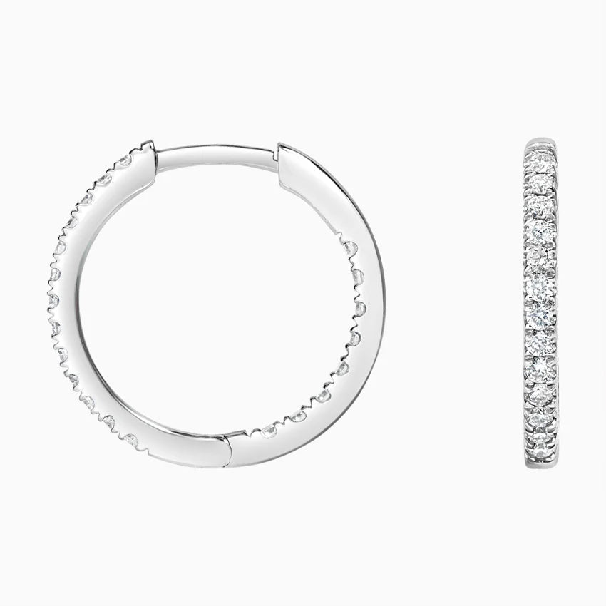 Extra Small Hoop Diamond Earrings