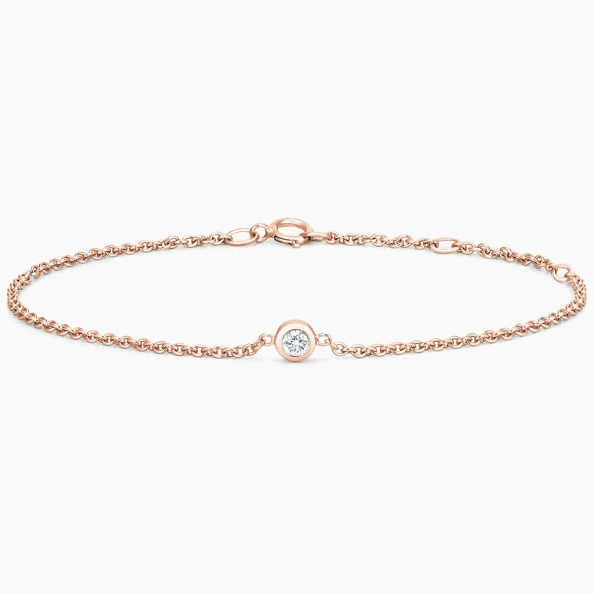 Single Diamond Bezel Bracelet