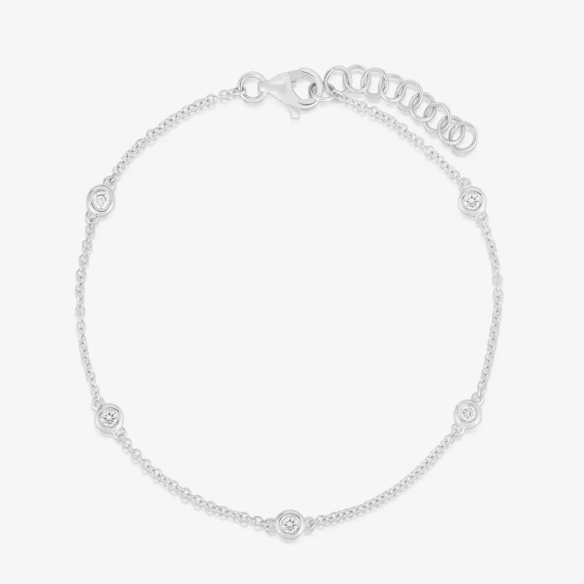 Diamond Bezel Station Bracelet