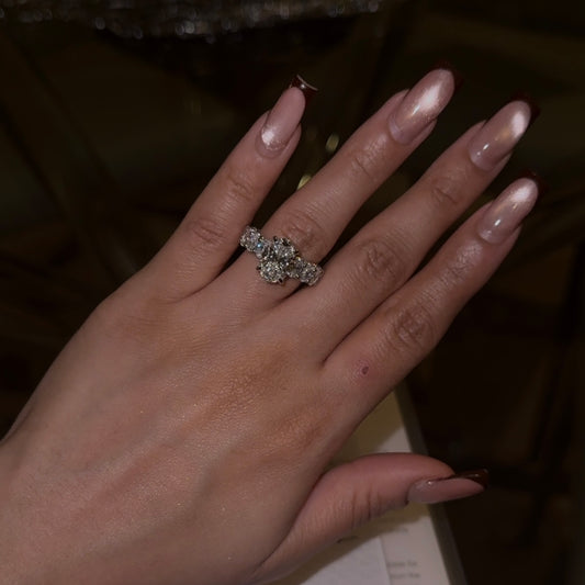 6.5 Ctw Diamond Oval-Cut Eternity Ring in 14K Gold