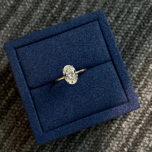 1.0 Ctw Oval-Cut Solitaire Diamond Ring in 14K Gold