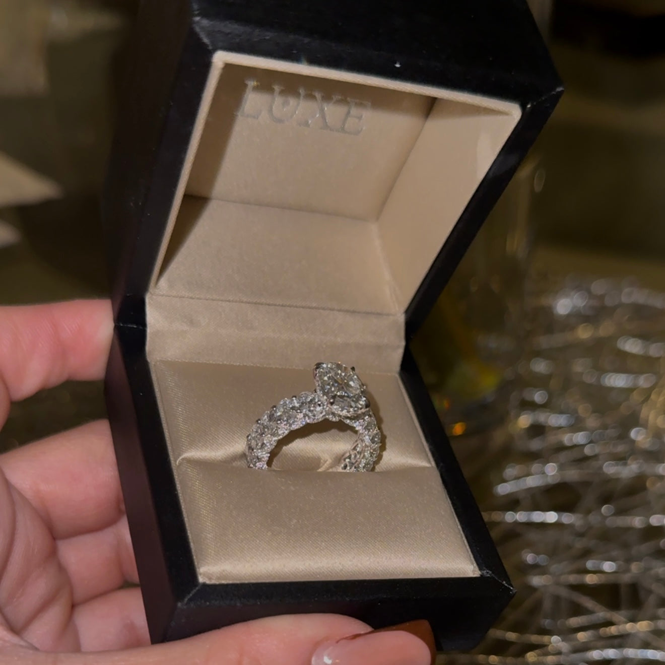 6.5 Ctw Diamond Oval-Cut Eternity Ring in 14K Gold