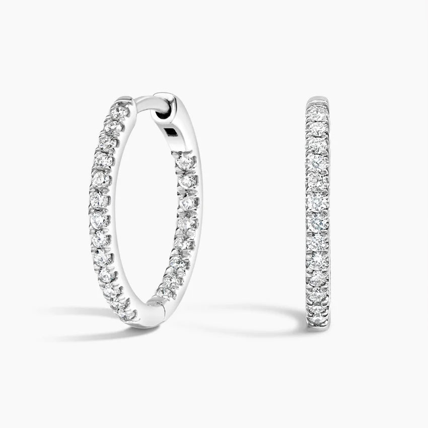 Extra Small Hoop Diamond Earrings
