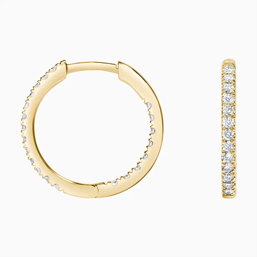 Extra Small Hoop Diamond Earrings