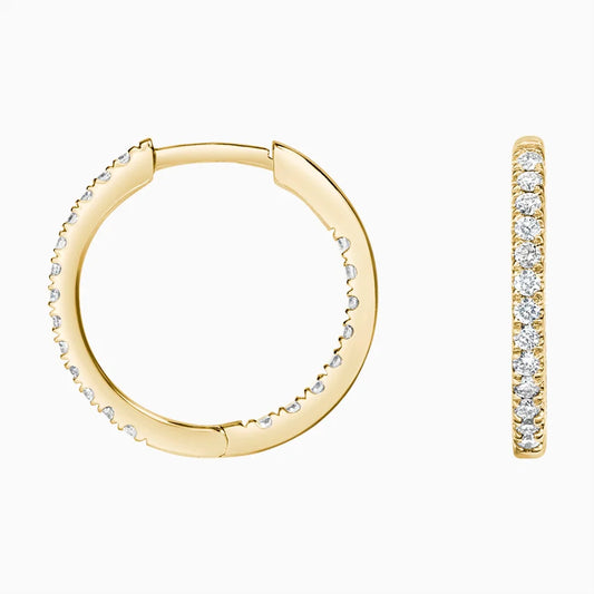 Extra Small Hoop Diamond Earrings