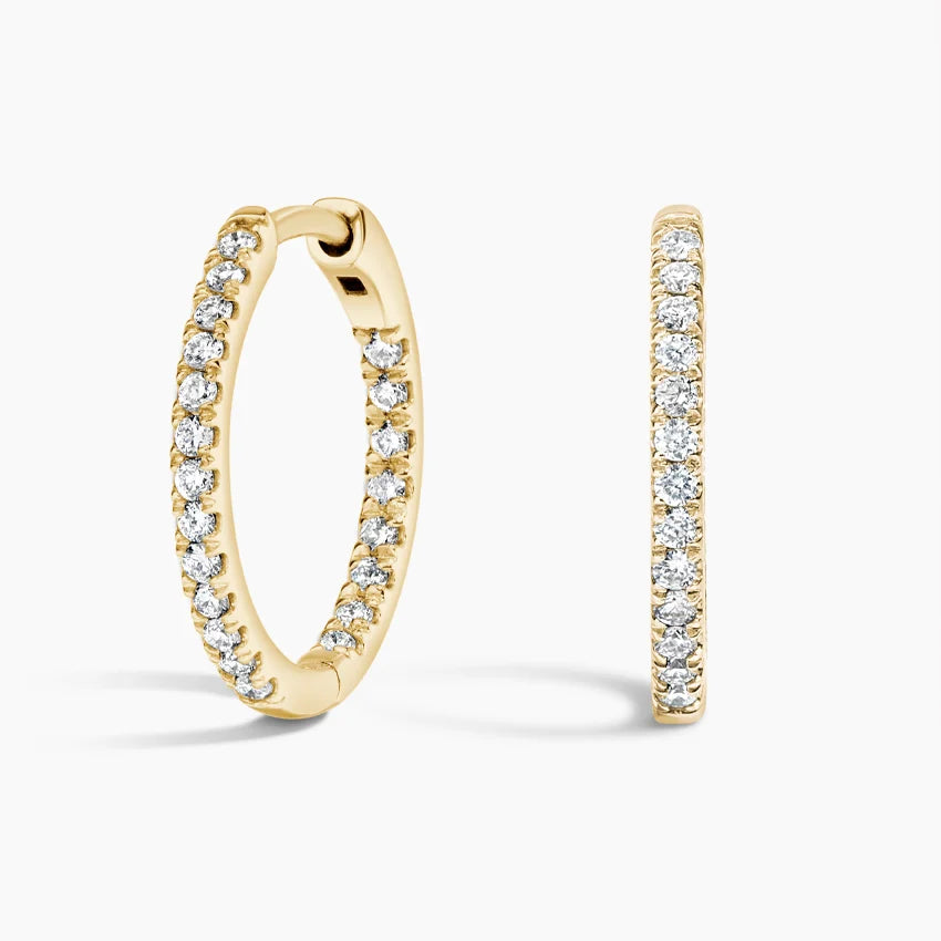 Extra Small Hoop Diamond Earrings