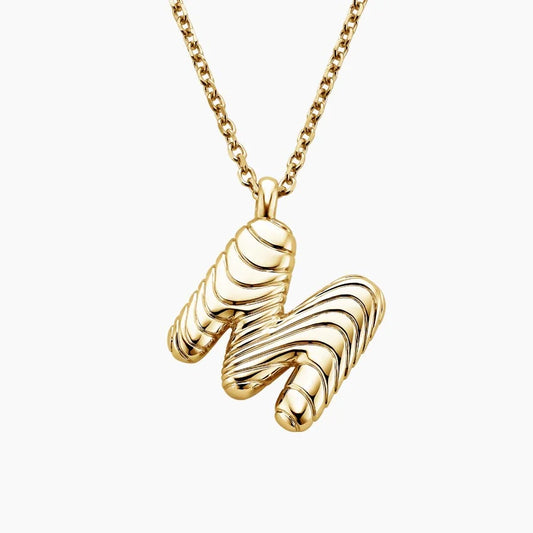 Wavy Initial Pendant