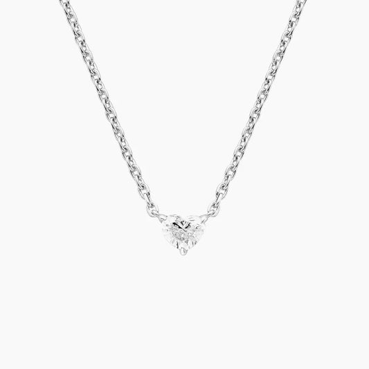 Heart Shaped Lab Diamond Necklace