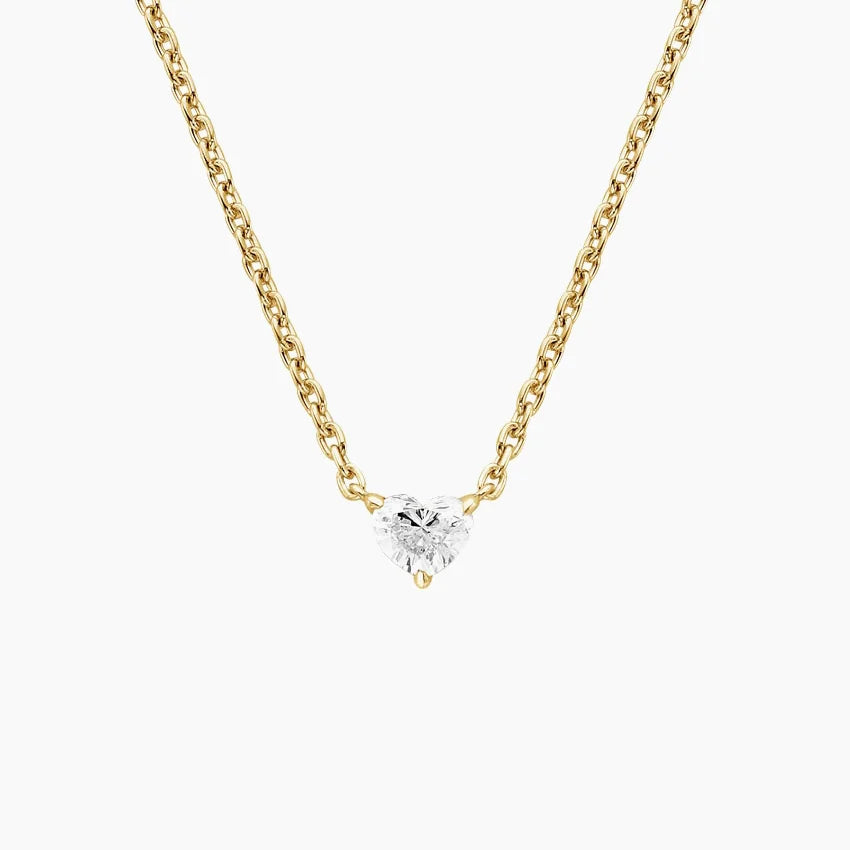 Heart Shaped Lab Diamond Necklace