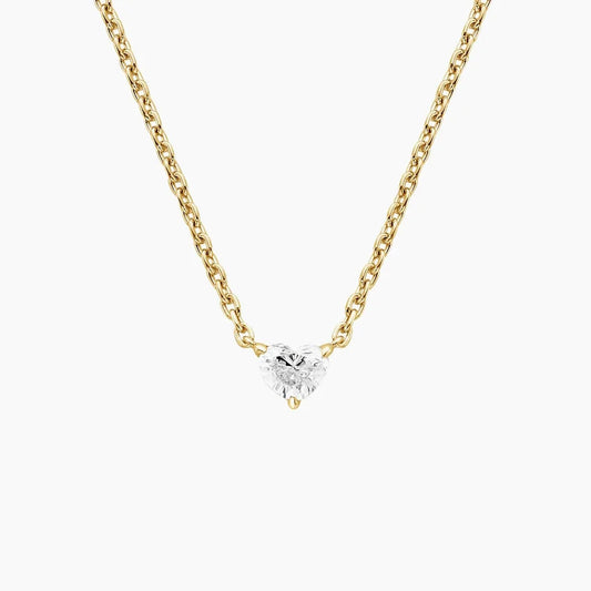 Heart Shaped Lab Diamond Necklace