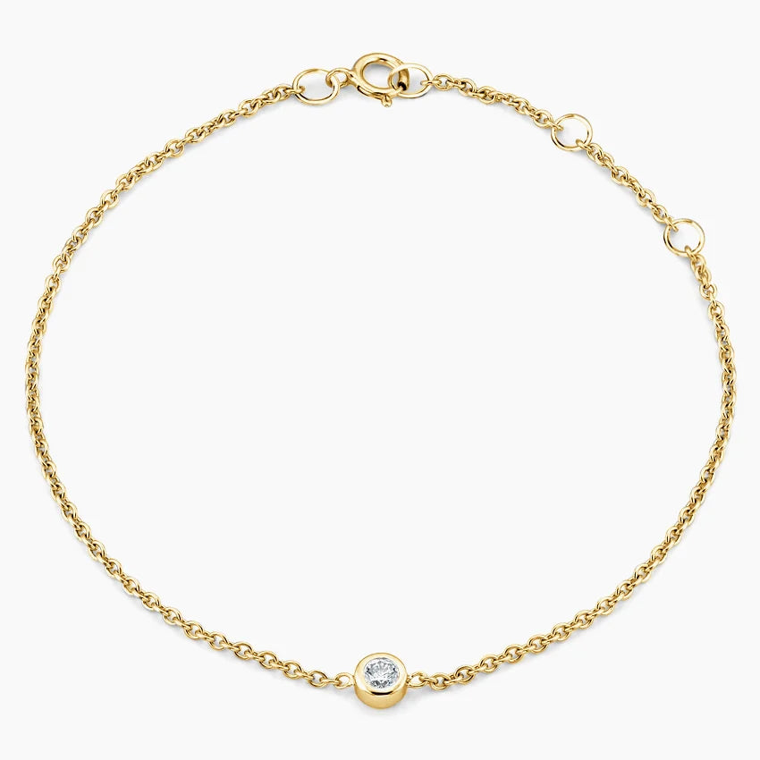 Single Diamond Bezel Bracelet