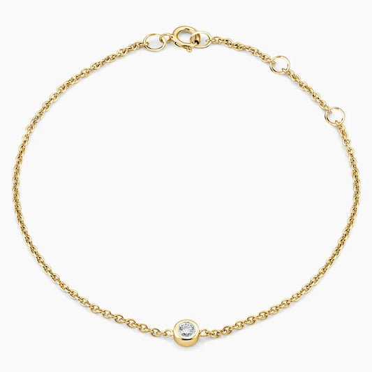 Single Diamond Bezel Bracelet