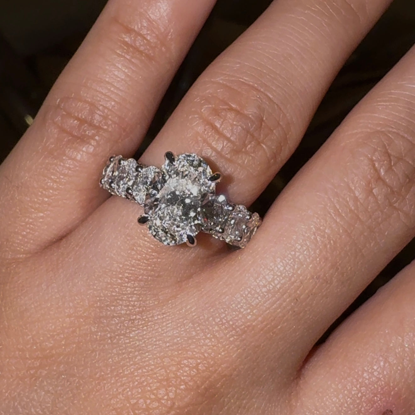 6.5 Ctw Diamond Oval-Cut Eternity Ring in 14K Gold