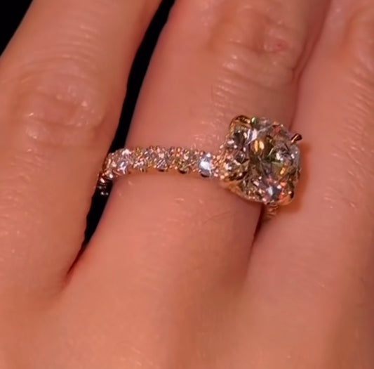 3.0 Ctw Round-Cut Diamond Ring in 14K Gold