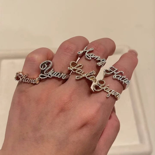 Personalized Name Script Ring