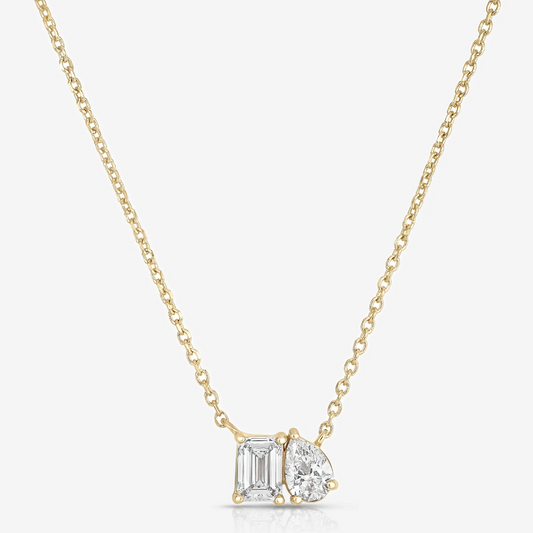 Toi et Moi Diamond Pendant Necklace